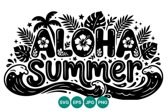 Aloha Summer Tropical Vector Art