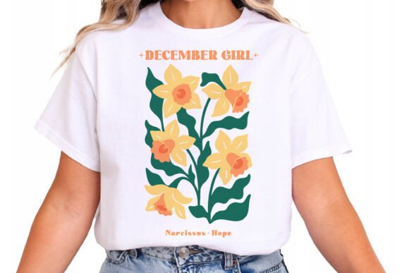 Birth Flower December Narcissus SVG: Graphics for Editorial Use