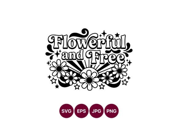 Flowerful and Free Retro Script with Graphics and Illustrations