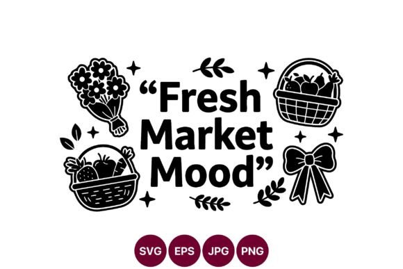 Fresh Market Mood Vector Art for Graphics and Illustrations