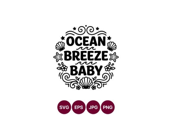 Ocean Breeze Baby Seashell Lettering: Graphics for Editorial & Web Design