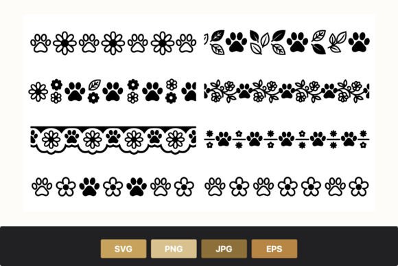 Paw Prints and Flower Borders: Graphics for Creative Sellers